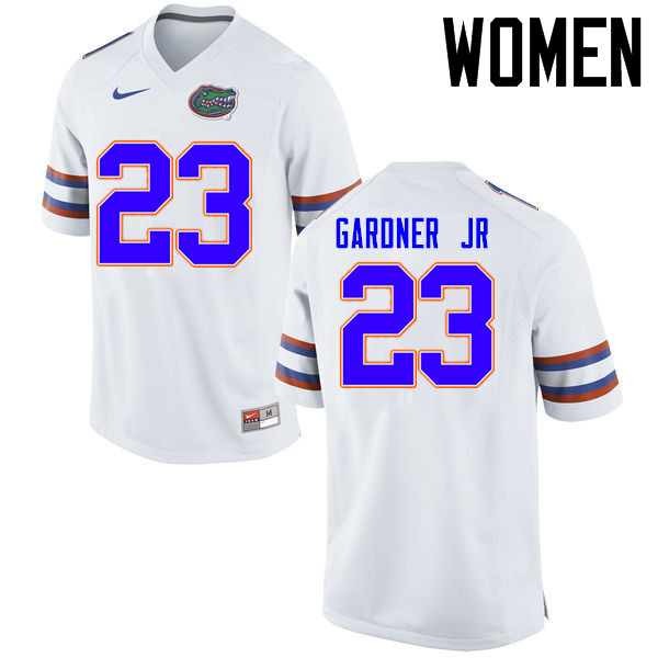 Women Florida Gators #23 Chauncey Gardner Jr. College Football Jerseys Sale-White - Click Image to Close